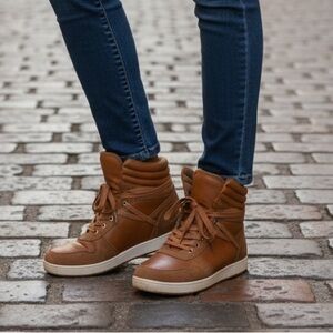 Call It Spring Tan High-Top Sneakers